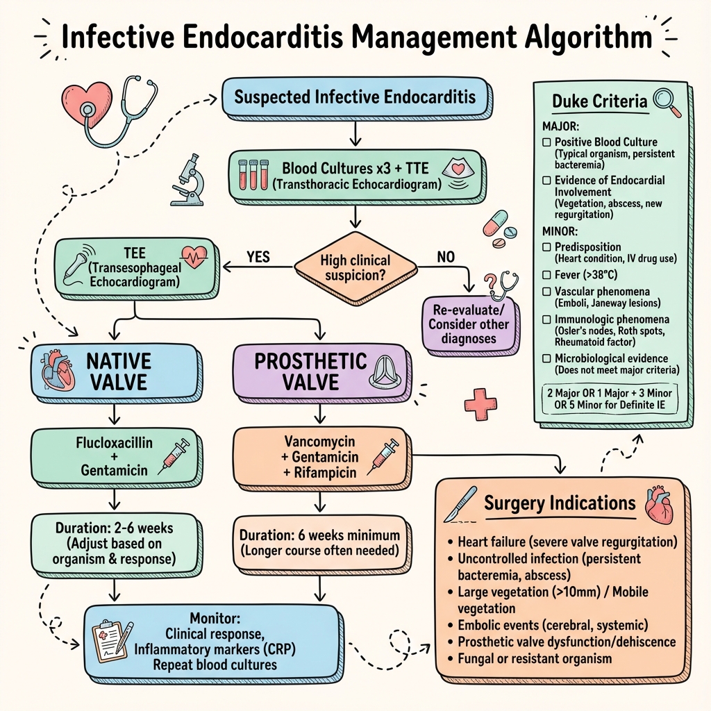 Infective Endocarditis Management Algorithm